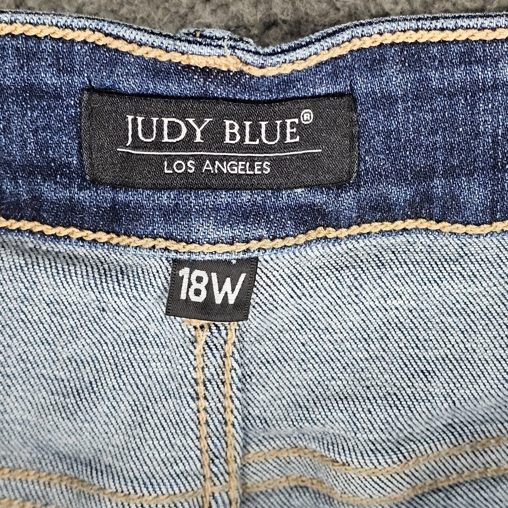 Judy Blue Boyfriend Fit Jeans Women's 18W Distressed Ripped Details JB82363MD-PL - Picture 7 of 11